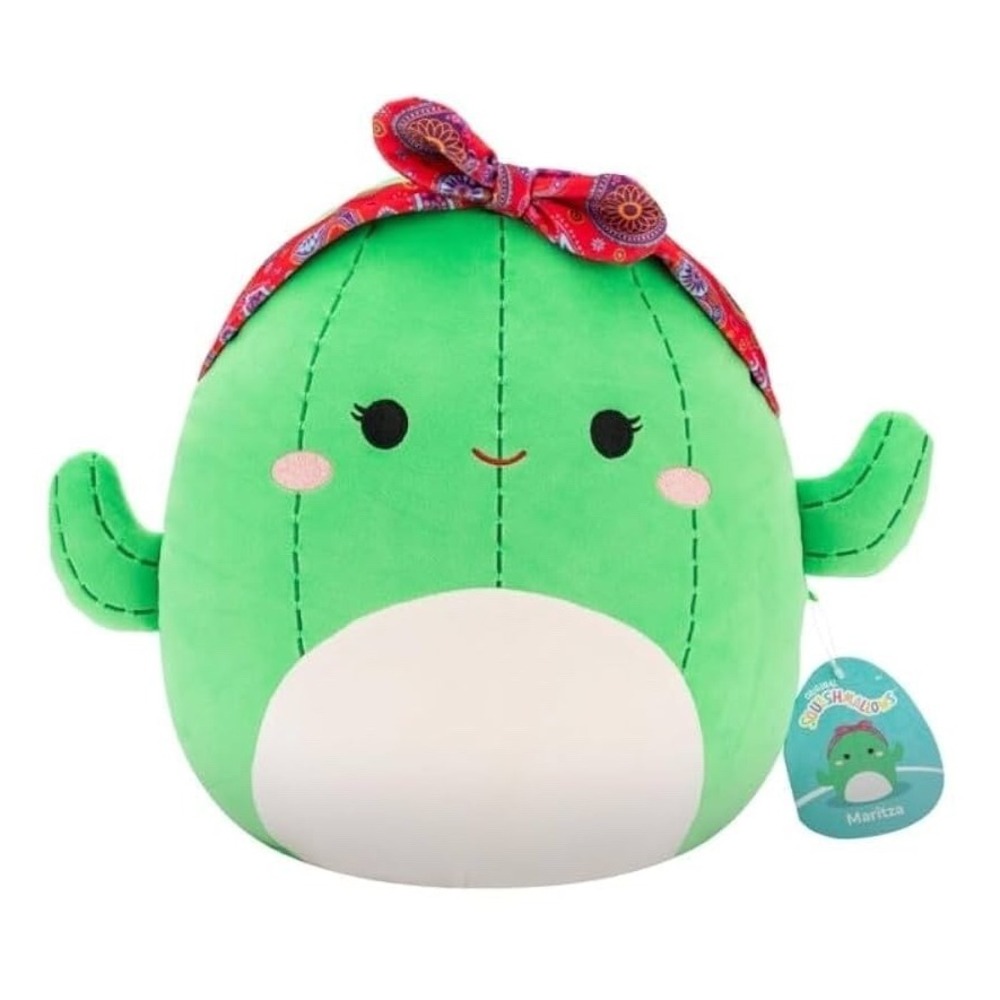 Squishmallows 11"‎ Maritza the Cactus w/ Red Bandana Bow Plush #619-9 New w/ Tag